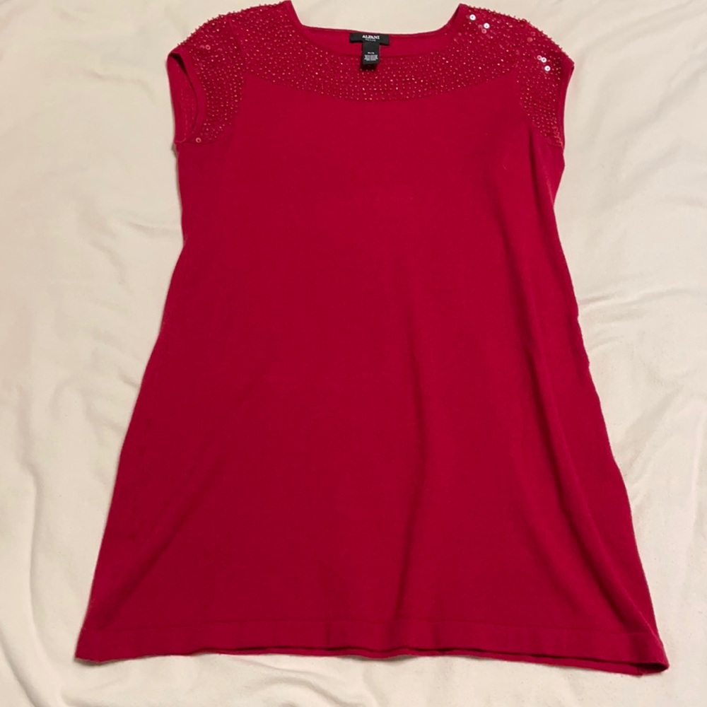Alfani red beaded neckline tunic (petite)*